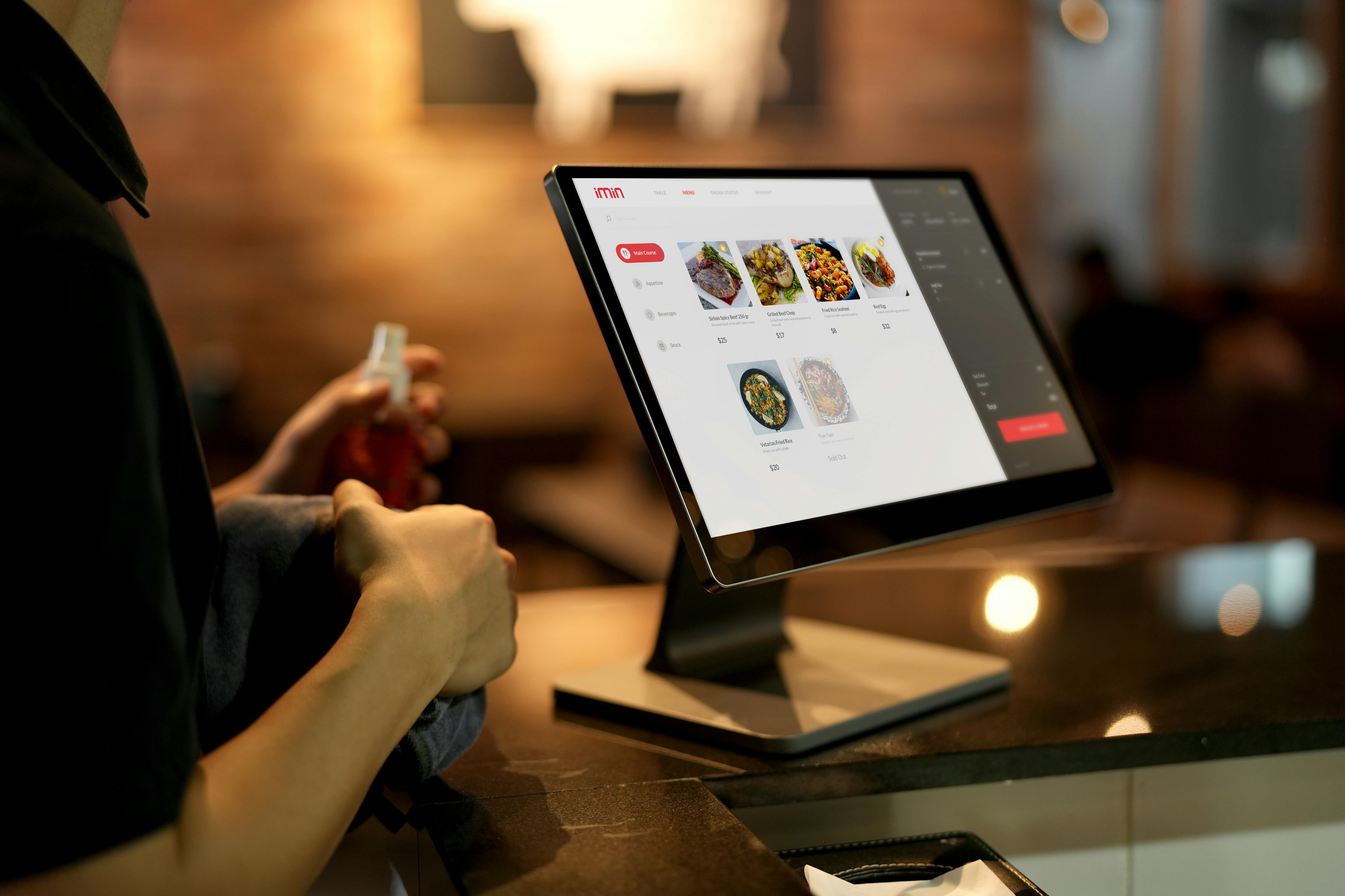 Tablet ordering system interface